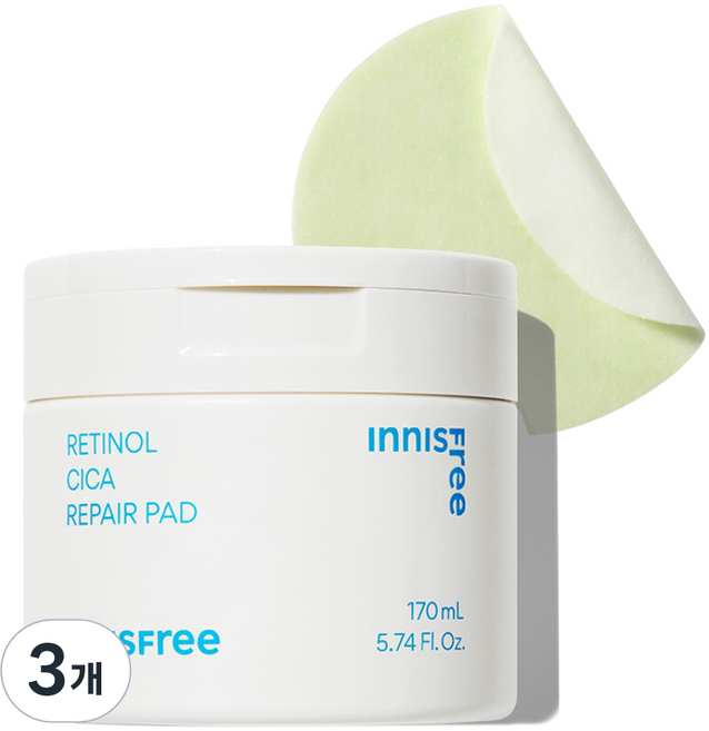 INNISFREE A醇淨膚毛孔護理棉片, 60片, 3罐