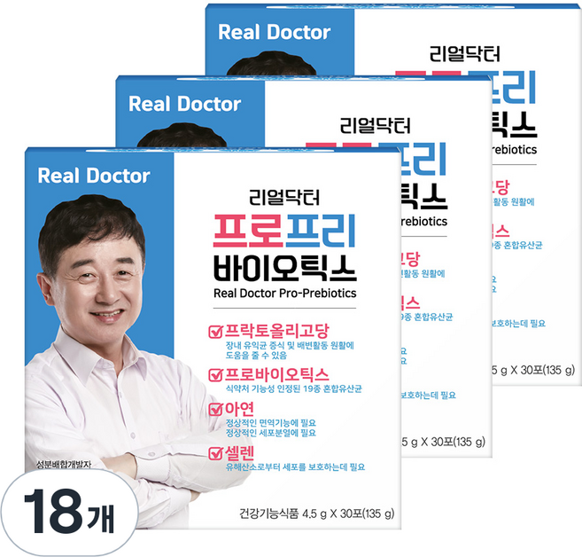 Real Doctor Pro-Four益生菌, 135g, 18個