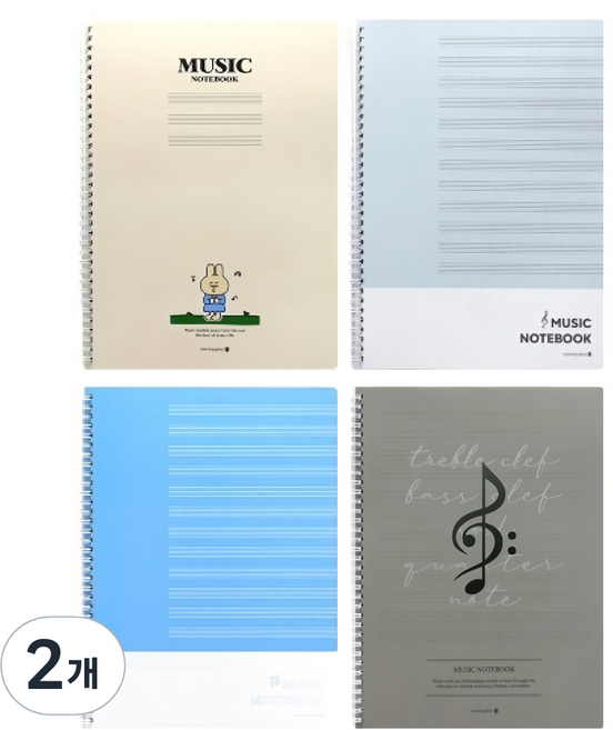 모닝글로리 음악 스프링노트 A4사이즈 오선지, 랜덤발송, 2개
