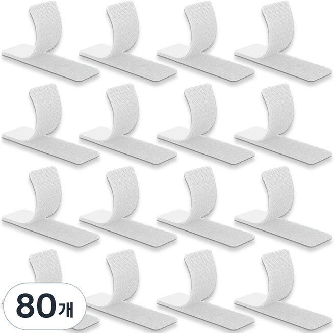 스코라 강력 접착 찍찍이 패드 화이트, 80개