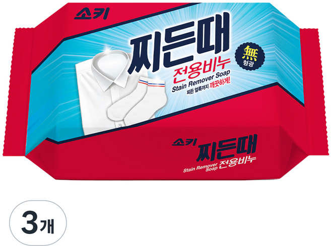 소키 찌든때 전용 세탁비누, 150g, 3개