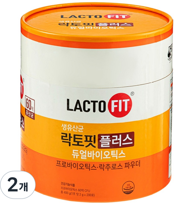 Chong Kun Dang 鍾根堂 LACTO-FIT Plus 雙效益生菌 200p, 400g, 2個