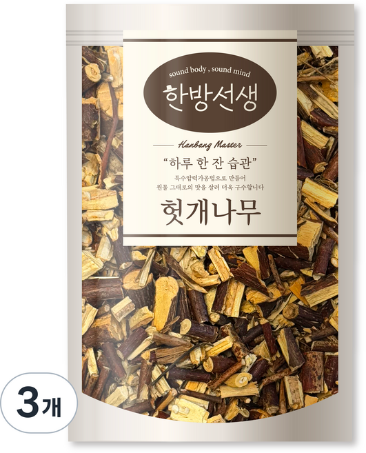 한방선생 국내산 헛개나무 가지 특품, 600g, 3개