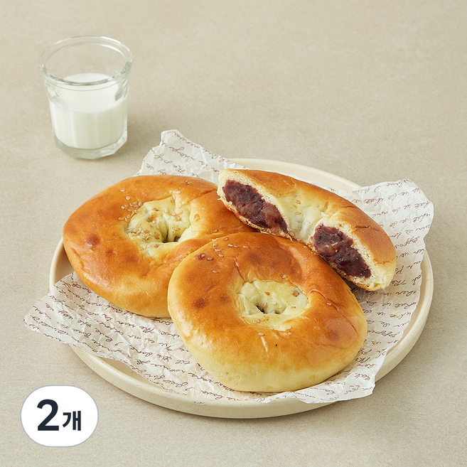 프레시오늘 우리밀 호두 국산단팥빵, 100g, 2개, 3개입