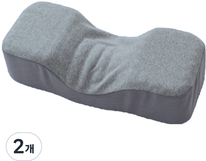 이룸홈 목으로 베는 메모리폼 목침 경추베개, Melange Gray, 2개