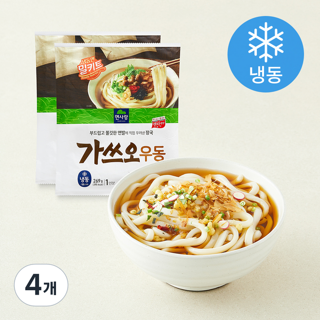 면사랑 가쓰오우동 (냉동), 269g, 4개