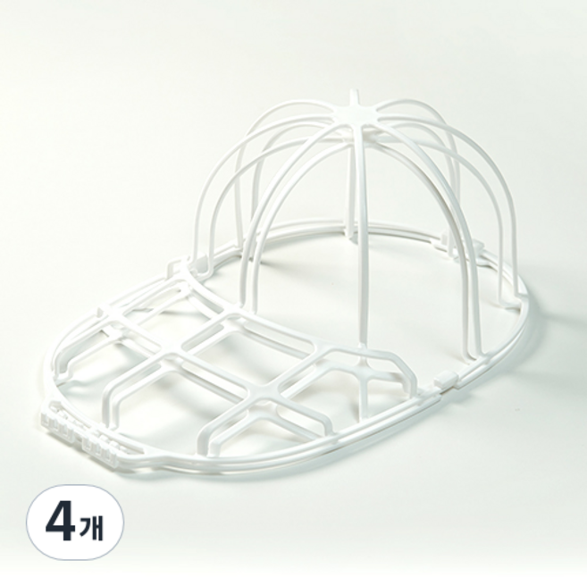 코멧 홈 변형방지 모자 세탁 보관망, 화이트, 4개