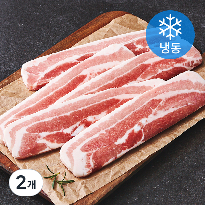 동원 수입산 삼겹살 구이용 (냉동), 2개, 700g