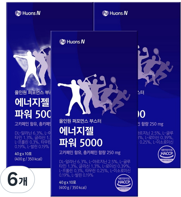 휴온스 에너지젤 파워 5000, 400g, 6개