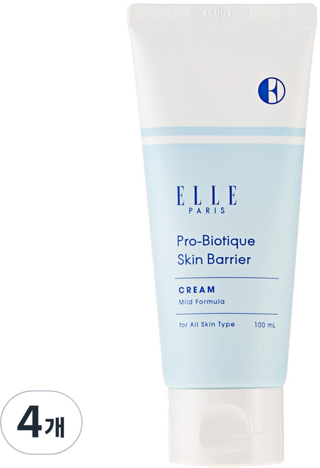ELLE PARIS 프로바이오티크 세라마이드 속보습 크림, 100g, 4개