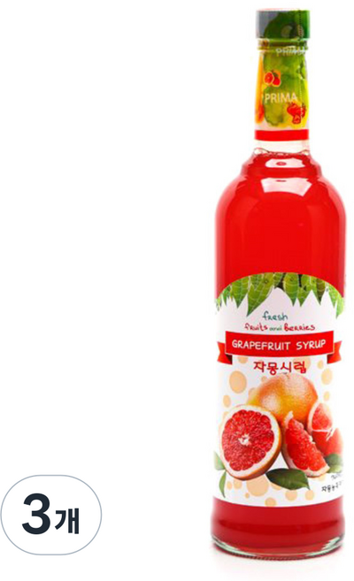 쥬피터 자몽 시럽, 3개, 740ml