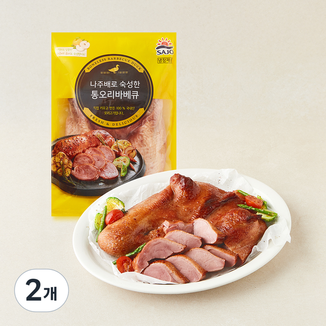 사조원 나주배로 숙성한 통오리 바베큐, 1kg, 2개