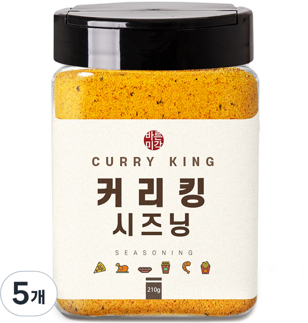 바른미각 커리킹 시즈닝, 5개, 210g