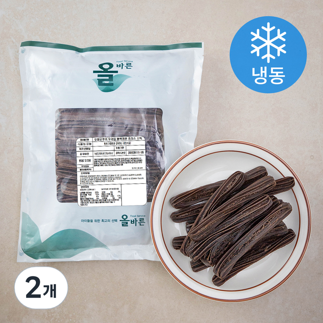 오레오쿠키 우리밀 블랙까몬 츄러스 스틱 (냉동), 25g, 40개입, 2개
