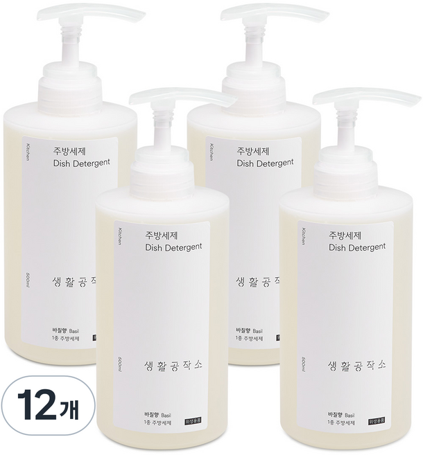 생활공작소 주방세제, 500ml, 12개