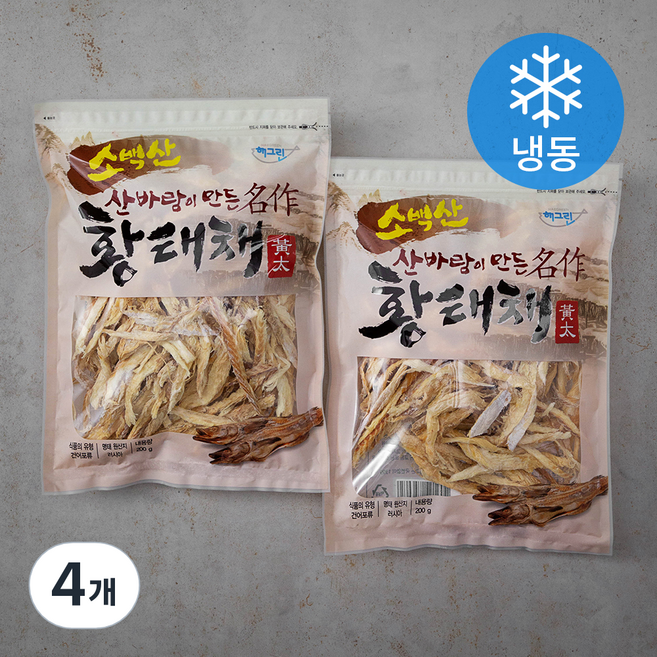 해그린푸드 소백산 산바람 황태채 (냉동), 200g, 4개