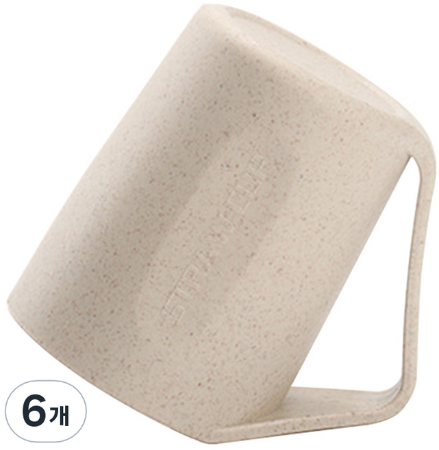 무식이네 스윗클린 물빠짐 거꾸로 양치컵, 오트밀, 6개