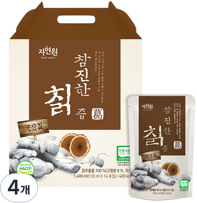 자연원 참진한 칡즙, 1.4L, 4개