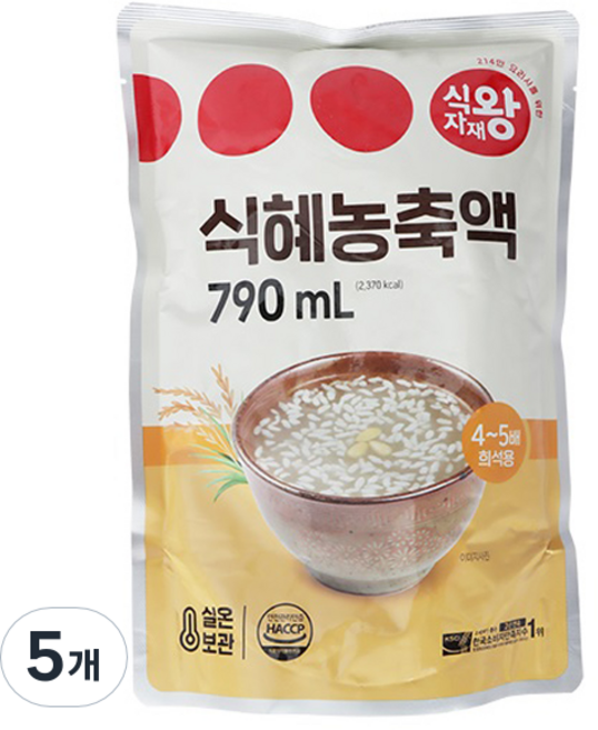 식자재왕 식혜농축액, 790ml, 5개
