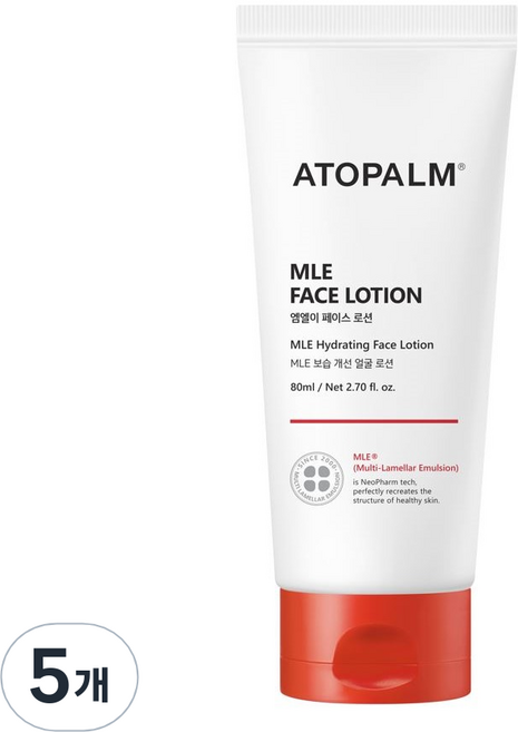 아토팜 엠엘이 페이스 유아로션, 80ml, 5개