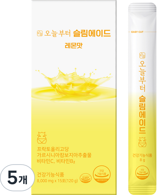 오늘부터 슬림에이드 다이어트보조제 레몬맛, 5개, 120g