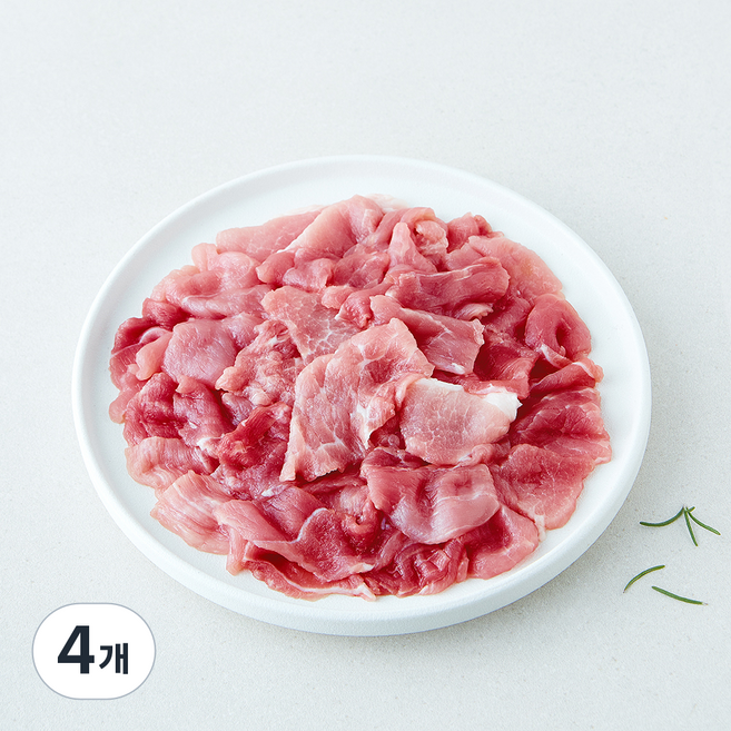 무항생제 인증 한돈 뒷다리 불고기용 (냉장), 4개, 1kg