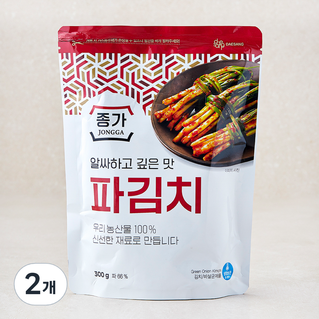 종가 알싸하고 깊은 맛 파김치, 300g, 2개