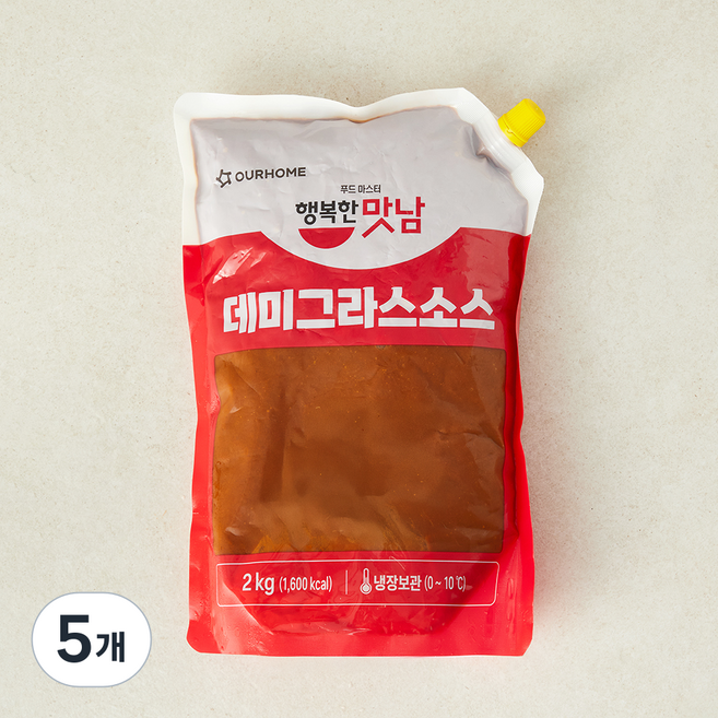 행복한맛남 데미그라스 소스, 2kg, 5개