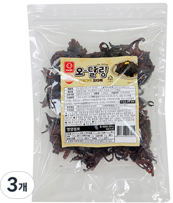한진식품 오 달링 버터구이 오징어다리, 3개, 300g