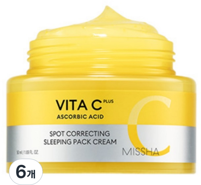 미샤 비타씨 플러스 슬리핑 팩 크림, 50ml, 6개
