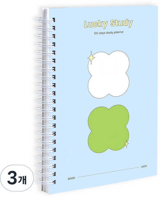 대시앤도트 럭키 100일 스터디 플래너, 샤이닝클로버, 3개