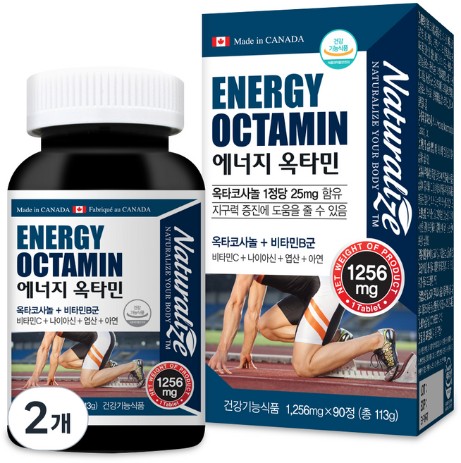 네추럴라이즈 에너지 옥타민, 90정, 2개