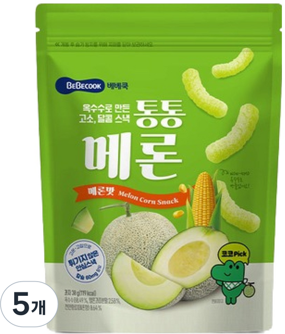 베베쿡 통통메론, 30g, 5개, 메론맛