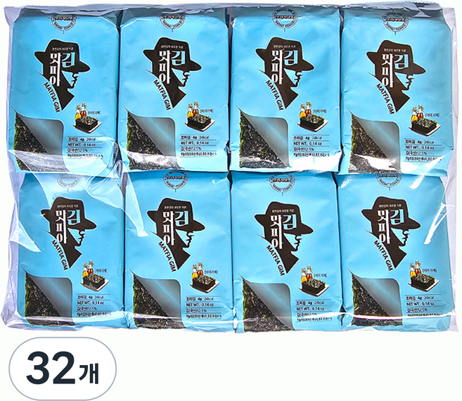 맛피아김 오리지널맛 도시락김, 4g, 32개