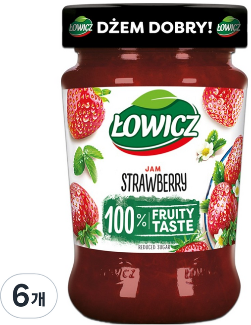 워비츠 딸기잼, 280g, 6개