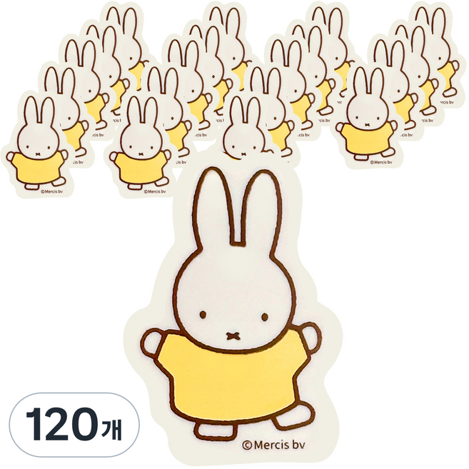 조선문방구 미피 모양 지우개, 옐로우 토끼, 120개