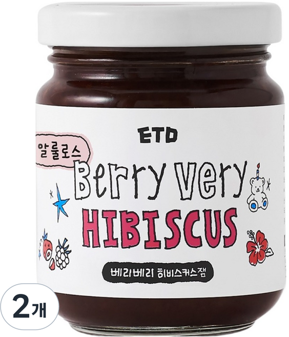 ETD 알룰로스 베리베리 히비스커스잼, 150g, 2개