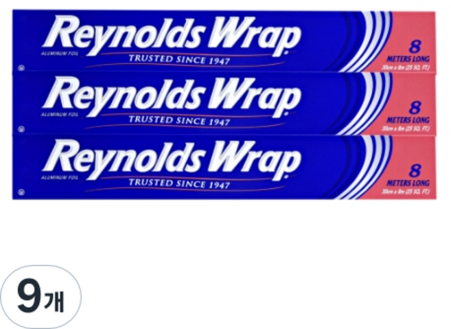 Reynolds 日常用鋁箔紙 30cm x 8m, 9盒