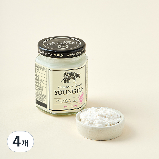 영준목장 수제크림치즈 딸기, 150g, 1개입, 4개