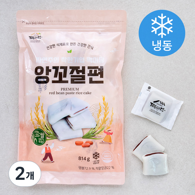 떡미당 앙꼬 절편 (냉동), 814g, 1개입, 2개