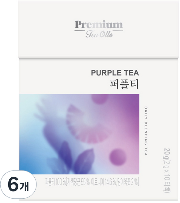 녹차원 블랜딩 허브 퍼플티, 2g, 6개, 10개입