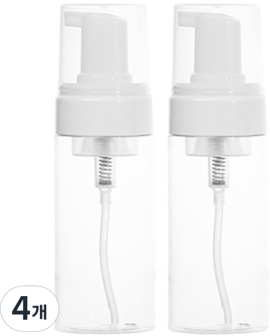 선동상사 버블 거품 공병 100ml, 4개, 화이트