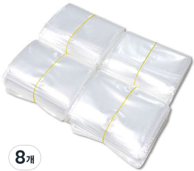 Green Vinyl LDPE 夾鏈袋 8 x 10cm, 透明, 2個