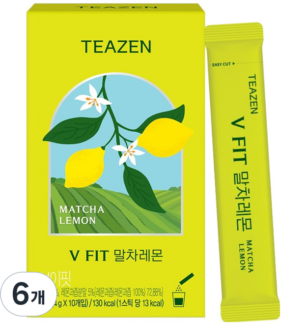TEAZEN 茶禪 V-Fit 抹茶檸檬, 4g, 10入, 6個