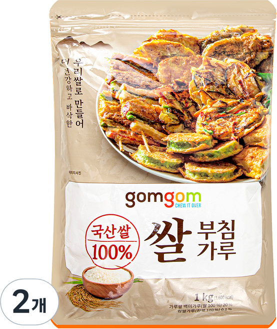 곰곰 쌀 부침가루, 1kg, 2개