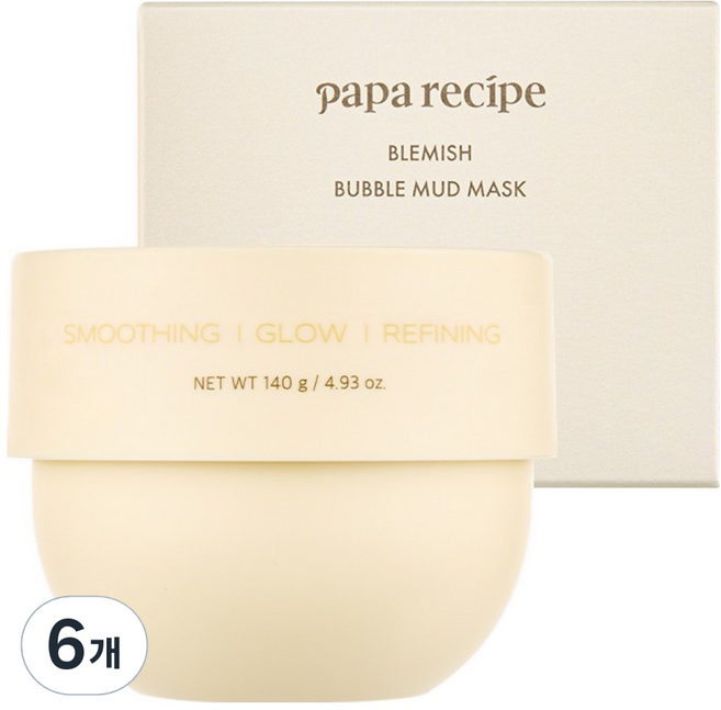 파파레서피 블레미쉬 버블 머드 모공 마스크팩, 1개입, 6개