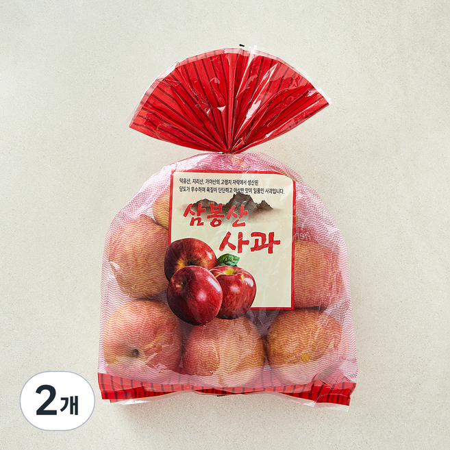 삼봉산 사과, 2개, 1.5kg(소과, 8~10입)