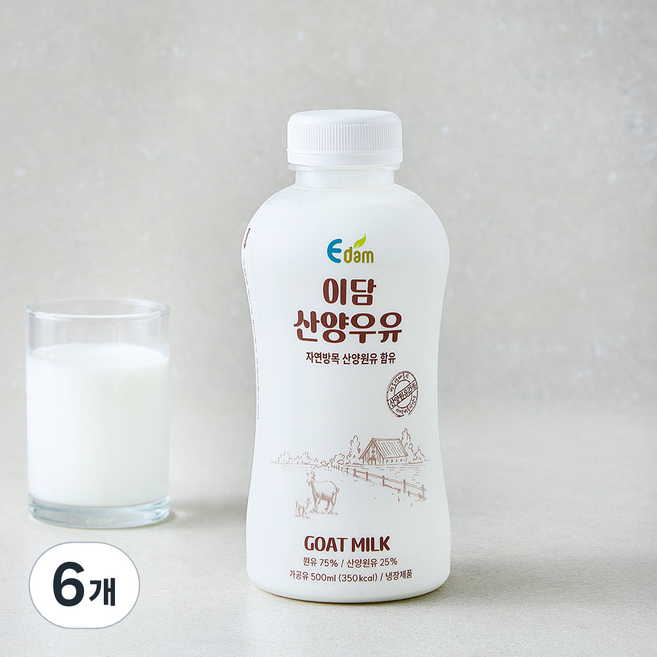 이담 산양우유, 6개, 500ml