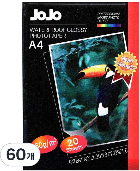 조조 고광택 160g 포토용지, A4, 60개