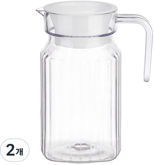 플라라 깨않물S2 뚜껑 물병, 화이트, 0.6L, 2개
